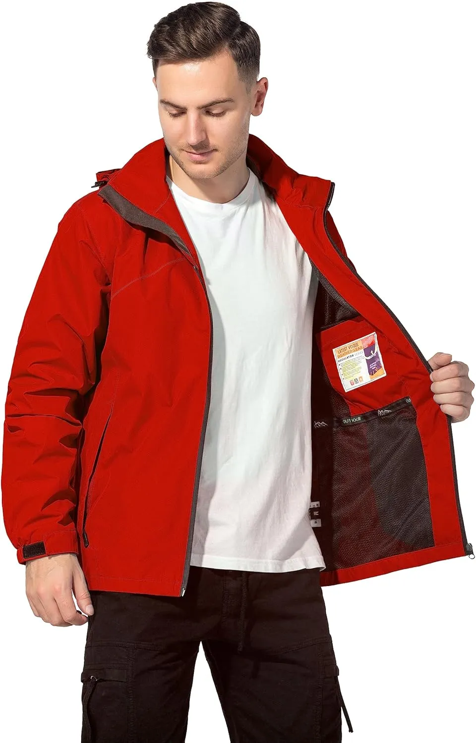 Lightweight Waterproof Jackets with Detachable Hood for Men