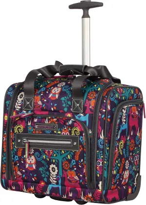 Lily Bloom Designer 15 Inch Carry On - Weekender Overnight Business Travel Luggage - Lightweight 2- Rolling Wheels Suitcase - Under Seat Rolling Bag for Women (Wildwoods)