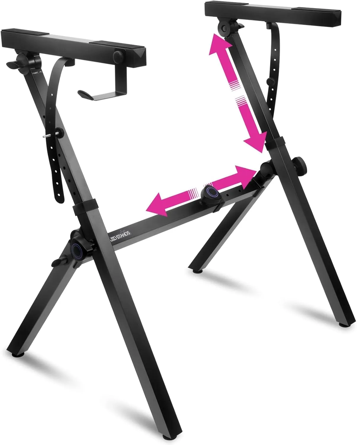 Liquid Stands Foldable Piano Keyboard Stand - 54-88 Key Z Style Adjustable Digital Piano Stand Electric Piano Stand - Portable Heavy Duty Music Stand for Kids, Adults - Sturdy Musical Keyboard Stand