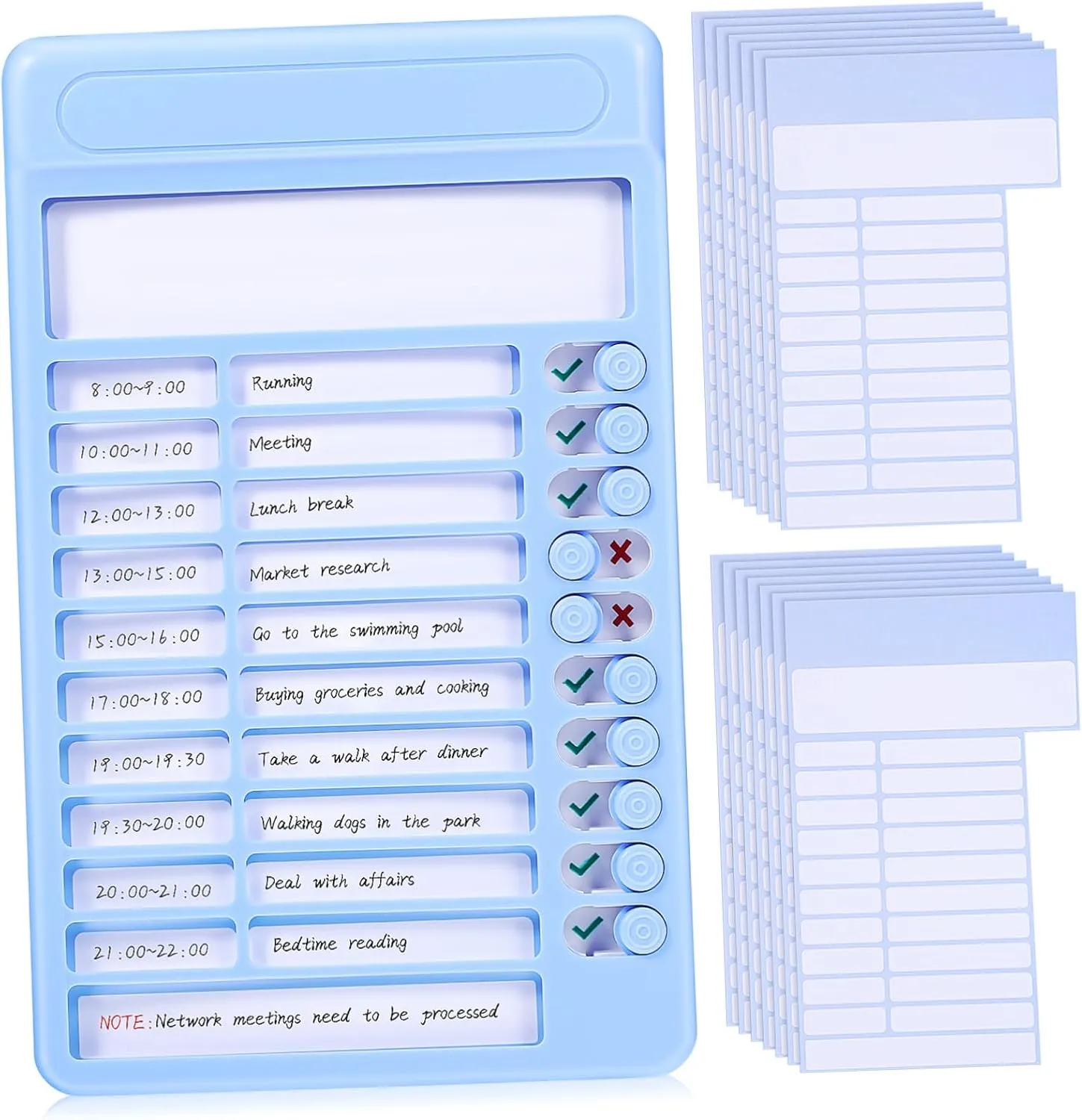 List Slider Schedule Board for Efficient Organization Smooth Sliding Routine Chart with Layout Versatile Wall Desktop Use Planning Board for Daily