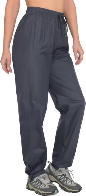 Little Donkey Andy Women's Lightweight Packable Waterproof Rain Pants with Pockets for Hiking Travel Fishing