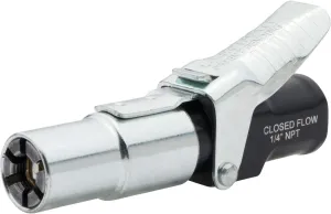 Locking Air Chuck - Six Steel Jaws Lock onto Any tire Valve - Won't Leak or pop Off - Rated to 150 PSI - Closed Flow