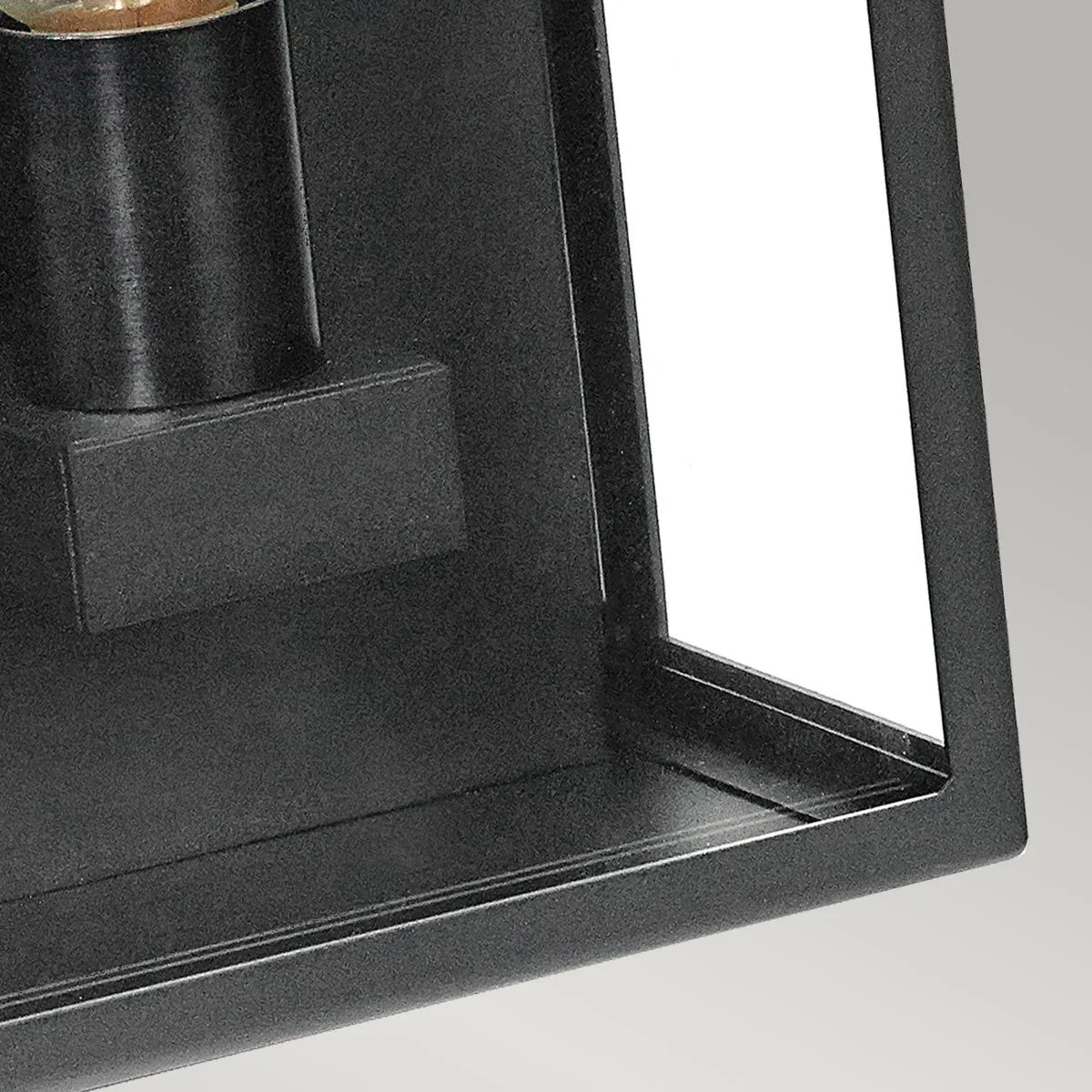 Lofoten 1 Light Half Lantern    | Black