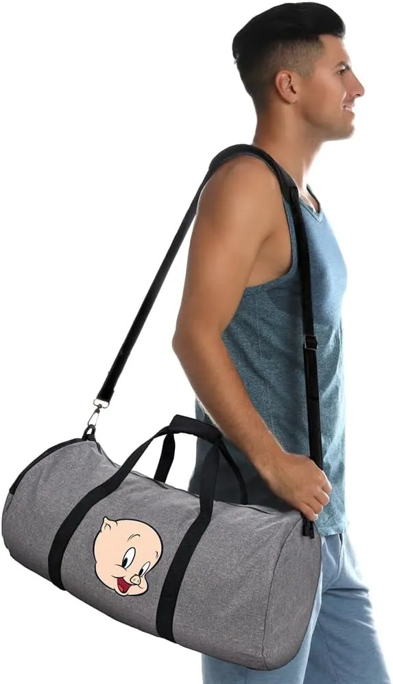 Looney Tunes Porky Pig Lightweight Duffel Bag for Sports and Gym Packable for Travel