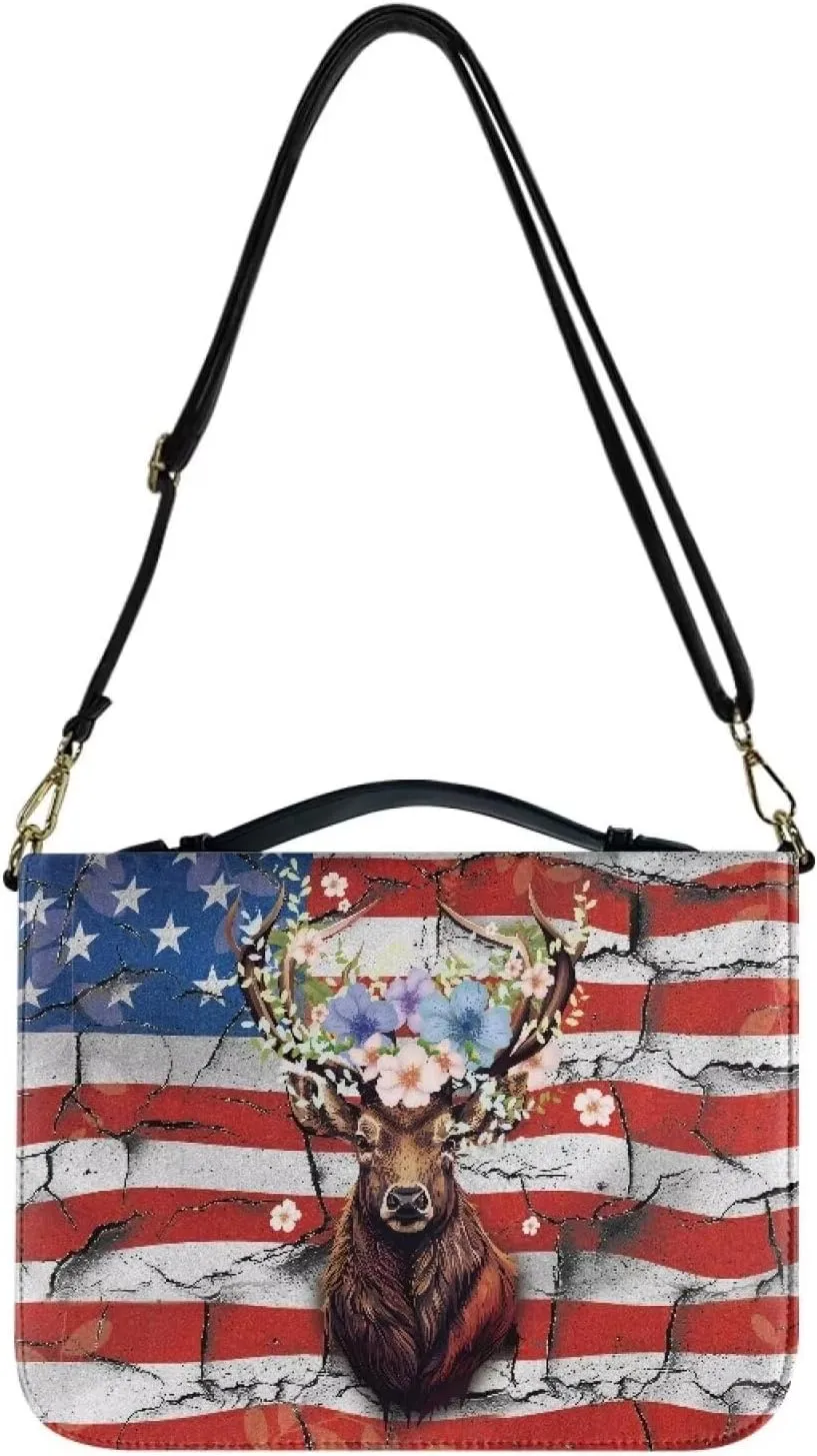 Lotusorchid Church Bible Bag for Women, Bible Cover Case for Men, Large Bible Accessories with Detachable Shoulder Strap