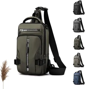 Luckyabow Waterproof Crossbody Bag, Multipurpose Waterproof Crossbody Bag, Multiple Ways to Carry for Hiking, Walking