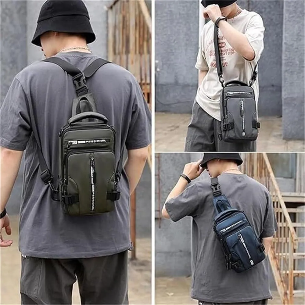 Luckyabow Waterproof Crossbody Bag, Multipurpose Waterproof Crossbody Bag, Multiple Ways to Carry for Hiking, Walking