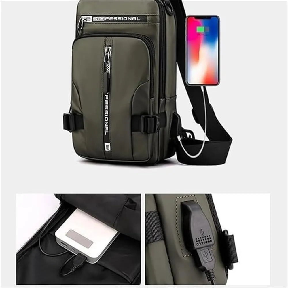 Luckyabow Waterproof Crossbody Bag, Multipurpose Waterproof Crossbody Bag, Multiple Ways to Carry for Hiking, Walking