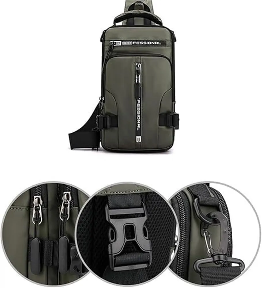 Luckyabow Waterproof Crossbody Bag, Multipurpose Waterproof Crossbody Bag, Multiple Ways to Carry for Hiking, Walking