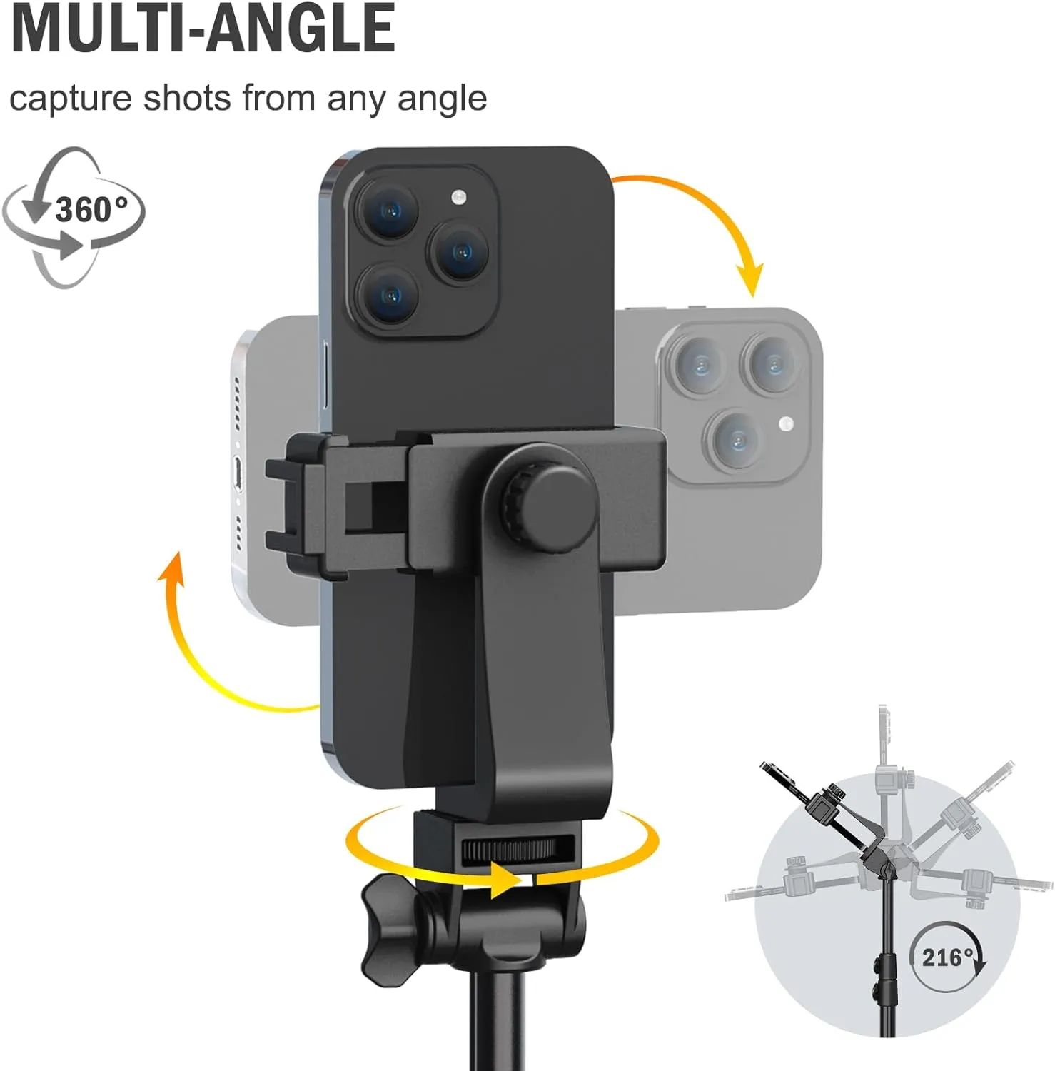 Luxora Portable Tripod Mount Stand for Cell Phone & Camera