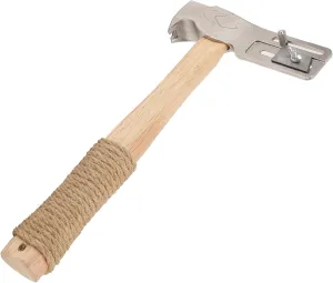 Magnetic Roofing Hammer, Multi Functional Magnet Roofing Hatchet & Roofing Shovel, Handle with Anti Slip Hemp Rope for Quick Installation of Roofing Nails and Felt Hats