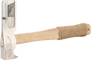 Magnetic Roofing Hatchet, Multifunctional Magnet Roofing Hammer, Magnetic Hammer with Hemp Rope Anti Slip Wood Handle, for Quick Installation of Roofing Nails And Felt Caps