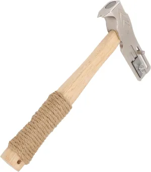 Magnetic Roofing Hatchet, Multifunctional Magnet Roofing Hammer with Hemp Rope Anti Slip Handle, Hammer Tool for Quick Installation of Roofings Nails and Felt Hats
