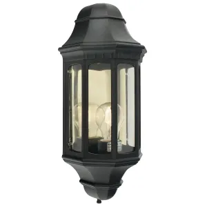 Malaga 1 Light Wall Lantern - Black  | Black