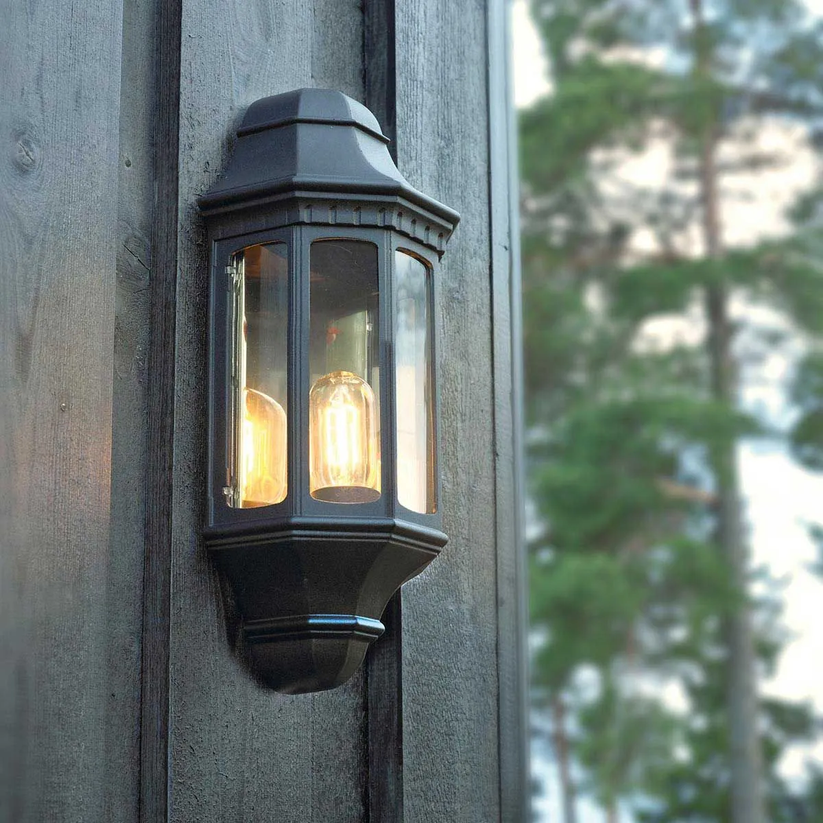 Malaga 1 Light Wall Lantern - Black  | Black