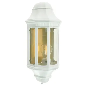 Malaga 1 Light Wall Lantern - White  | White
