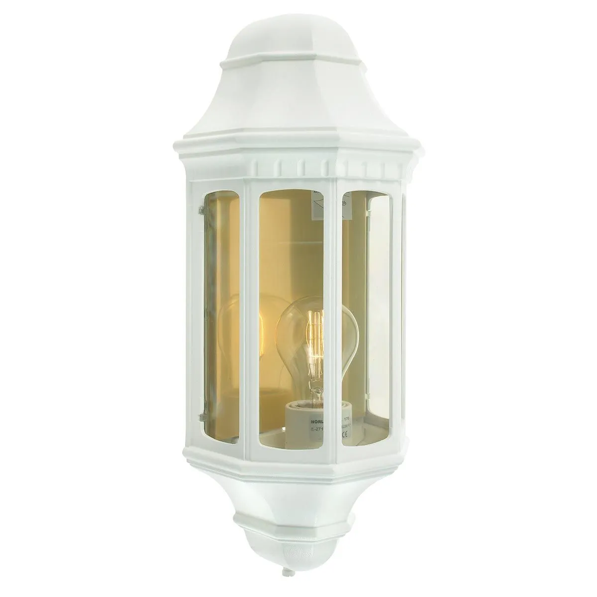 Malaga 1 Light Wall Lantern - White  | White