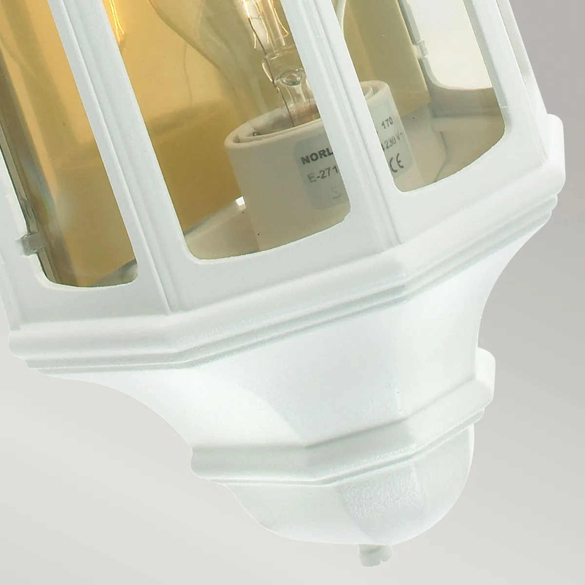 Malaga 1 Light Wall Lantern - White  | White