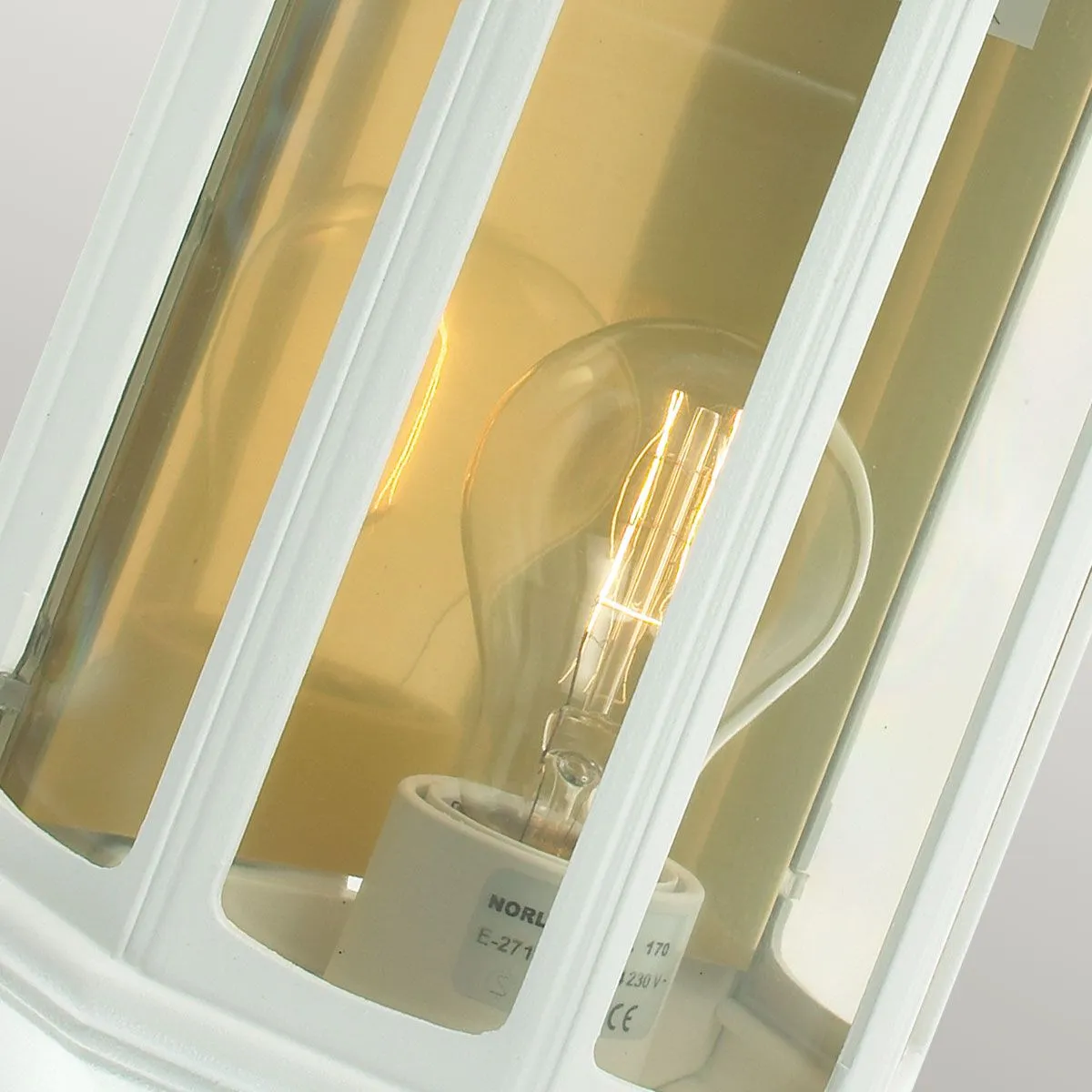 Malaga 1 Light Wall Lantern - White  | White