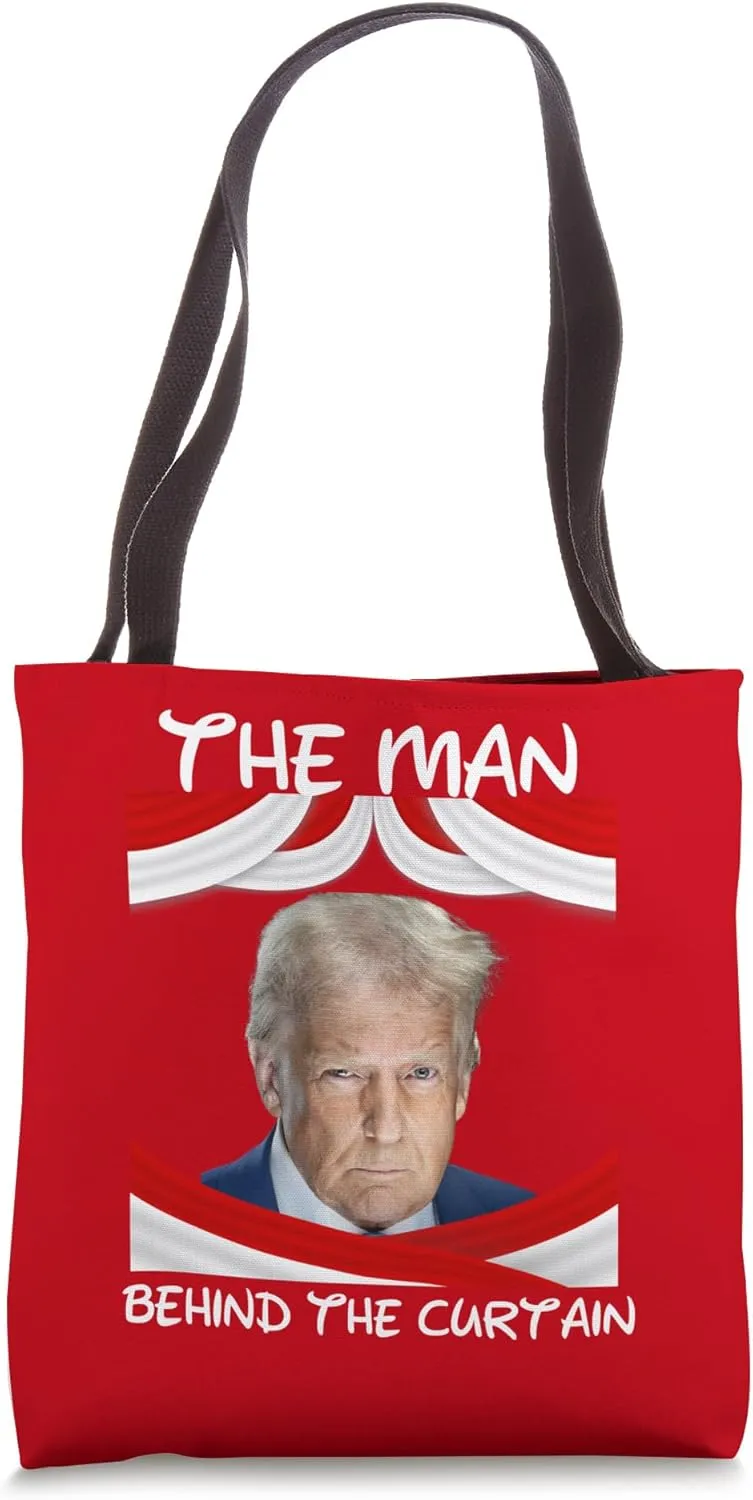 Man Behind Curtain Tote Bag