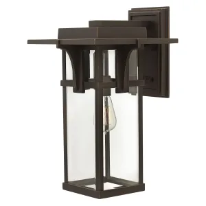 Manhattan 1 Light Large Wall Lantern | Oil Rubbed Bronze