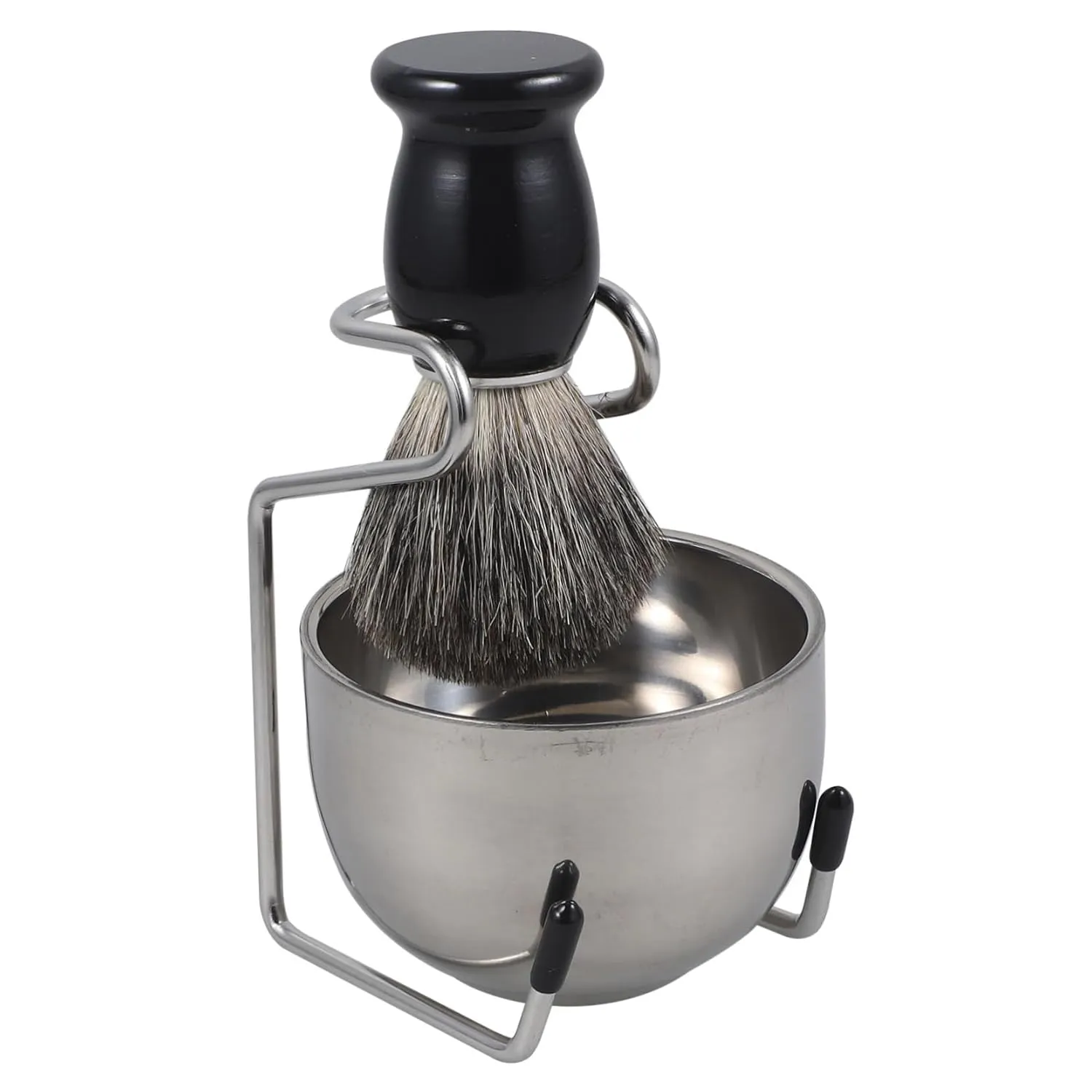 Manual Shaving Kit for Men Complete Kit Shaving Brush Foaming Bowl Stand for Beard Care
