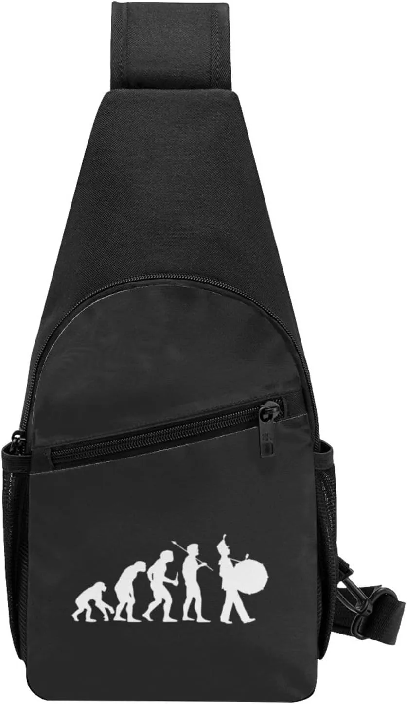 Marching Band Evolution Unisex Chest Bag Lightweight Crossbody Shoulder Bag Travel Pocket