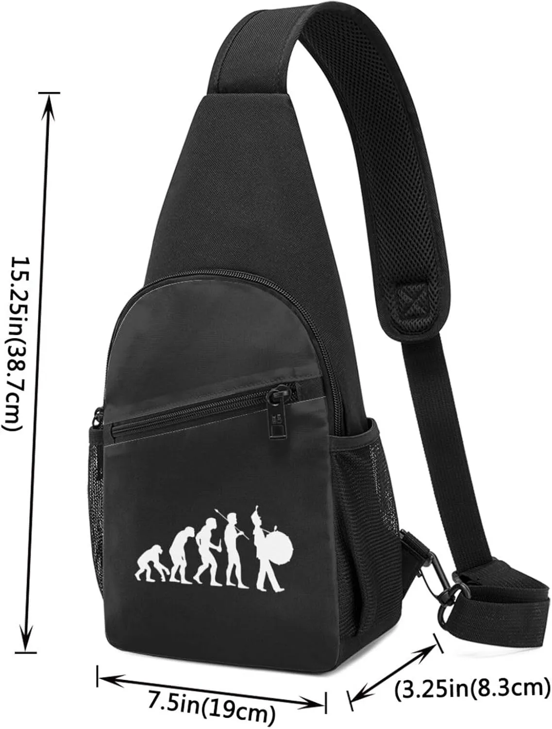 Marching Band Evolution Unisex Chest Bag Lightweight Crossbody Shoulder Bag Travel Pocket