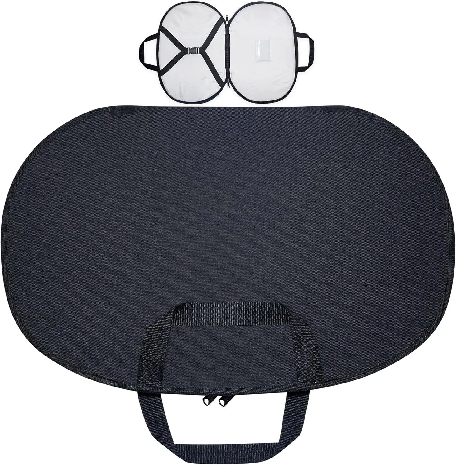 Masonic Chain Collar Case Black with White Lining Soft Padded, Freemason Carrying Bag