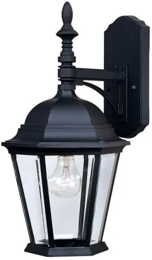 Maxim 1004BK I Westlake Collection 19 Inch One-Light Dimmable and LED Compatible Outdoor Wall Lantern - Black Finish I 60 Watts I Modern Contemporary Light Fixture I