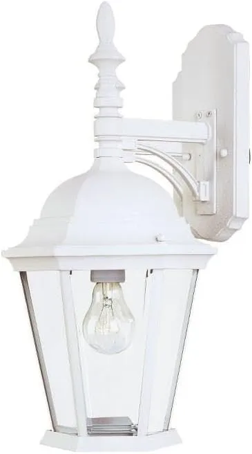 Maxim Westlake-Outdoor Wall Lantern Mediterranean Cast Aluminum in Mediterranean Style-9.5 Inches Wide by 19 inches high-White