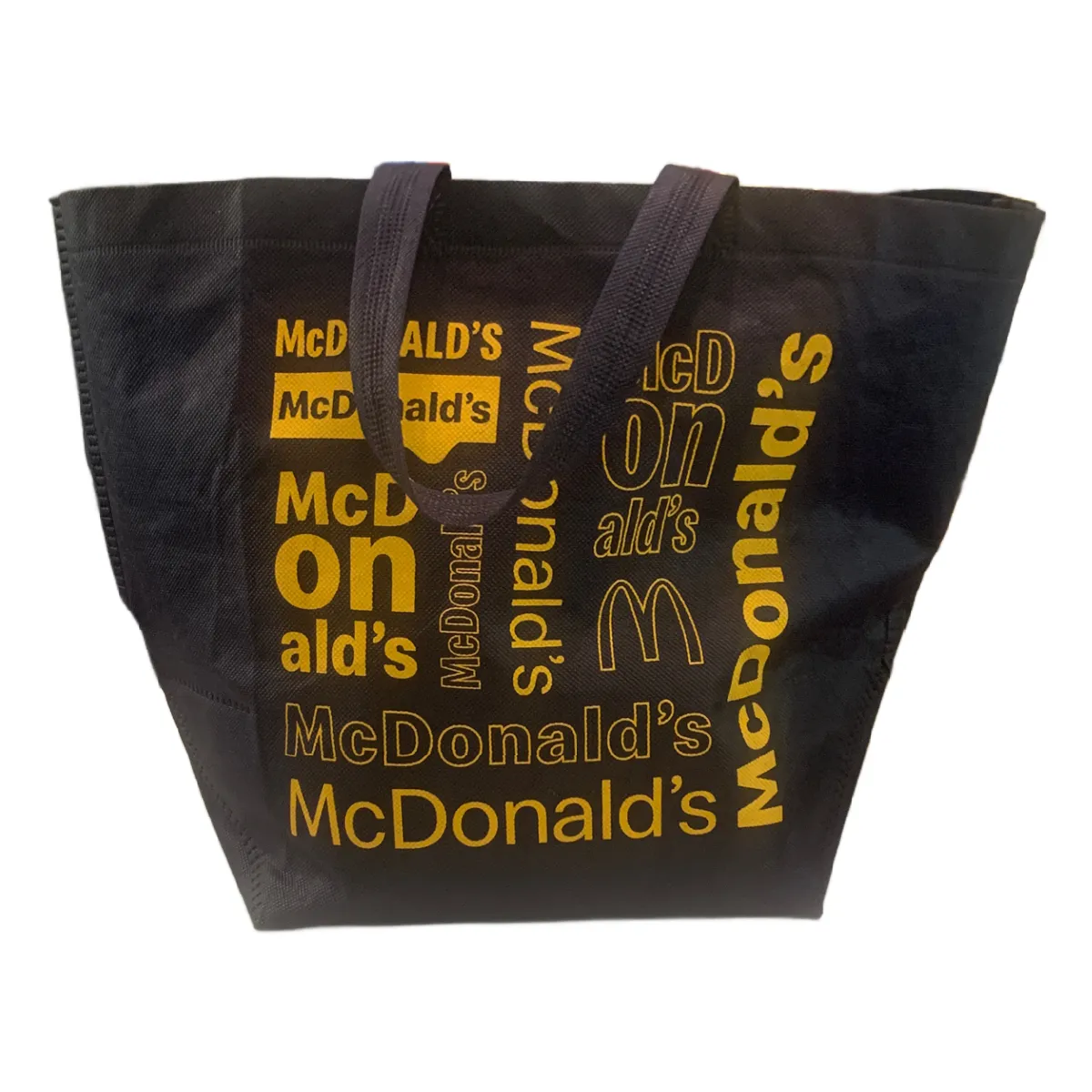 McDonald's Restaurant Tote Bag Black & Gold 17 x 12 Inch
