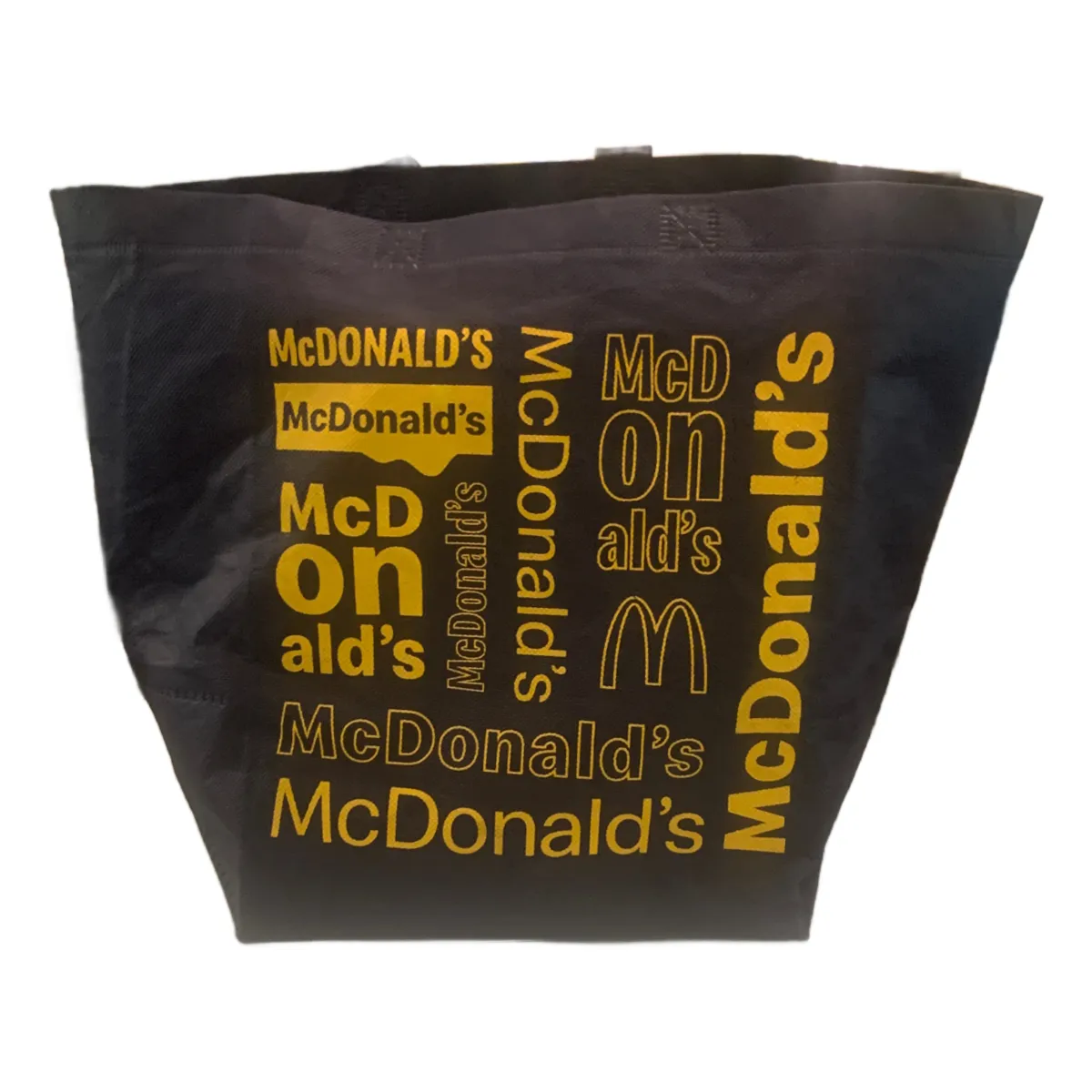McDonald's Restaurant Tote Bag Black & Gold 17 x 12 Inch