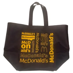 McDonald's Restaurant Tote Bag Black & Gold 17 x 12 Inch