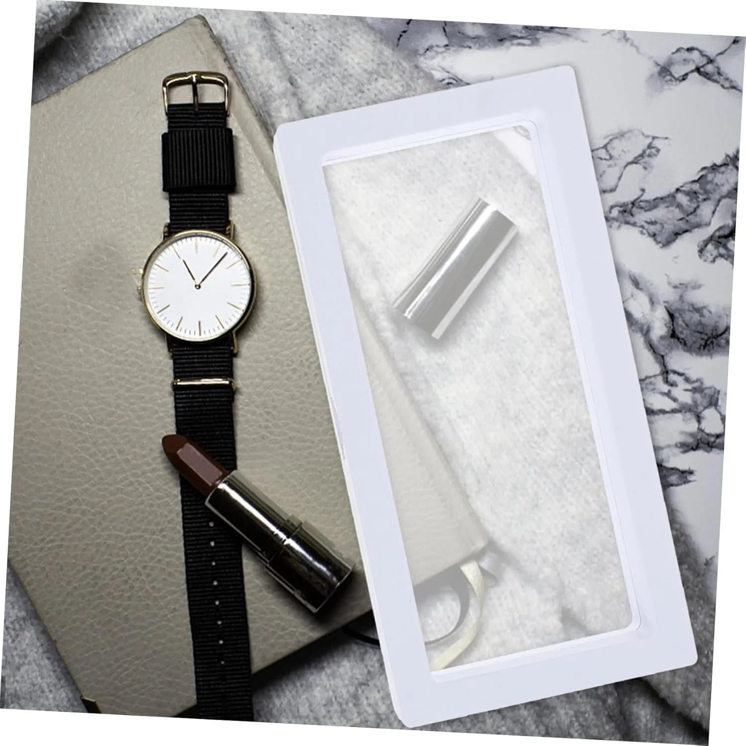 Mens Jewellery Box 2pcs Jewelry Storage Box Floating Display Stand Transparent Floating Frame Coin Display Holder Coin Display Stand Watch Storage Case Pe Floating Frame Floating Display Frame Watch