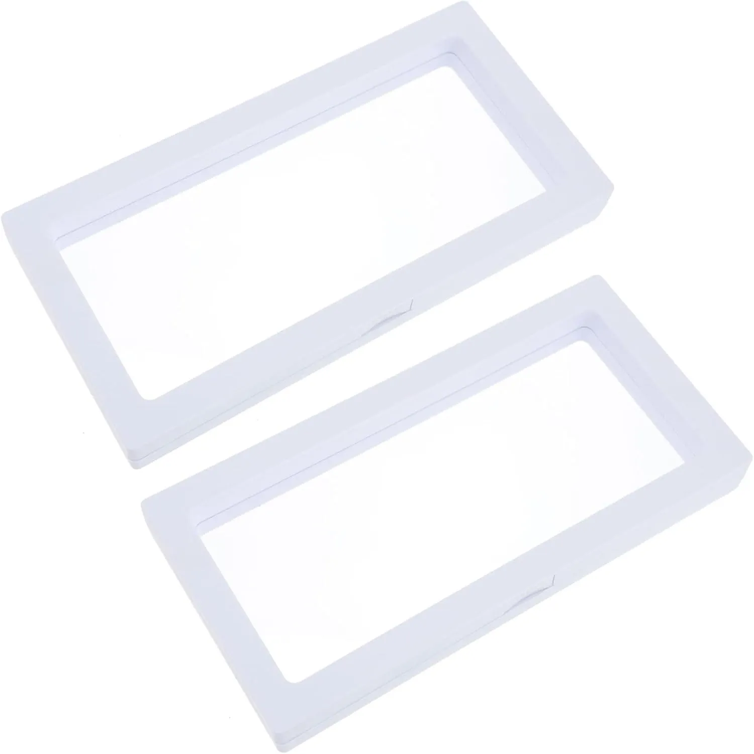 Mens Jewellery Box 2pcs Jewelry Storage Box Floating Display Stand Transparent Floating Frame Coin Display Holder Coin Display Stand Watch Storage Case Pe Floating Frame Floating Display Frame Watch
