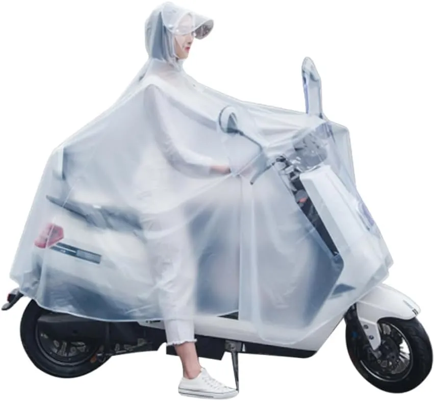 Men's/Riding Raincoat Waterproof Pvc Rainwear for Outdoor Electrombile Adult Raincoat Small Bag