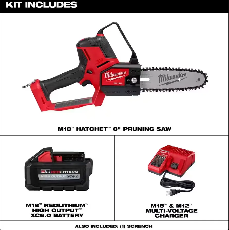 Milwaukee 3004-21P M18 FUEL™ HATCHET™ 8" Pruning Saw w/6.0 Battery Kit