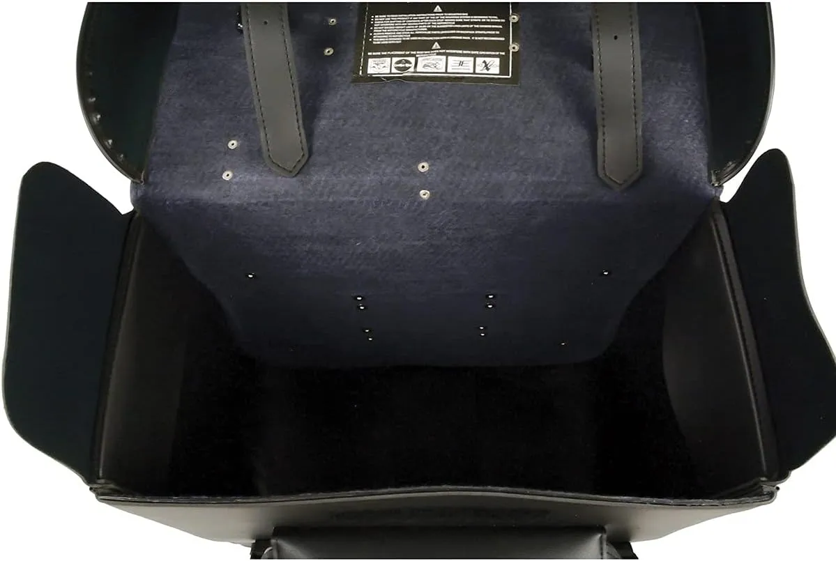 Milwaukee Leather SH538 Large Black PVC 2-Piece Deluxe Motorcycle Touring Sissy Bar Bag Pack - Large