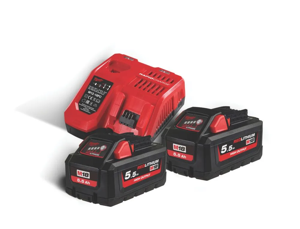 Milwaukee M18 FHS20-0 FUEL 18V 2 x 5.5Ah Li-Ion RedLithium High Output Brushless Cordless 20cm Hatchet Pruning Saw