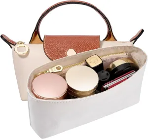 Mini Organizer Insert for Purse, Handbag Inner Shaper, Waterproof Dupont Paper Organizers for Tote Bag