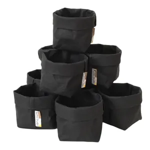 Mini Storage Baskets, Set of 10, Home decor tree pot, Eco-Friendly Kraft Paper Construction 3 x 3 x 3 inch BLACK