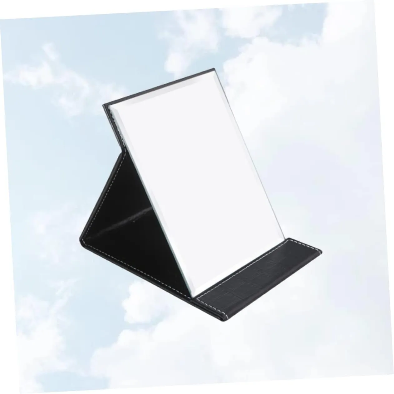 Minimalist Black Makeup Accessories Foldable Mirror Compact Mirror Fashion Mirror Led Lighting