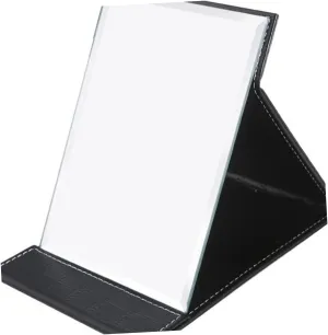 Minimalist Black Makeup Accessories Foldable Mirror Compact Mirror Fashion Mirror Led Lighting