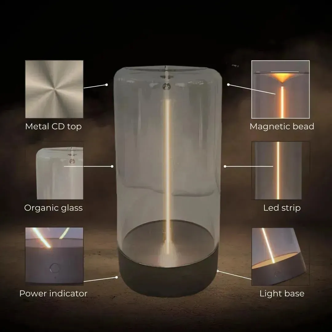 Minimalist Moving Filament Table Lamp