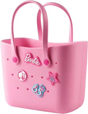 MINISO Barbie Lunch Bag for Women, Reusable Beach Tote Bag, Practical And Portable EVA Handbag for Work Travel & Play