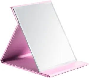 Mirror Makeup Mirror,Hand held Mirror, Makeup Accessories Travel Desk Handheld (Color : Pink 25.5 * 18cm, Size : Pink)