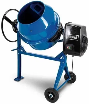 MIX125 125L Cement Mixer | Portable Concrete Mortar Plaster Mixer with Stand & Wheels | 550W | 90kg Capacity