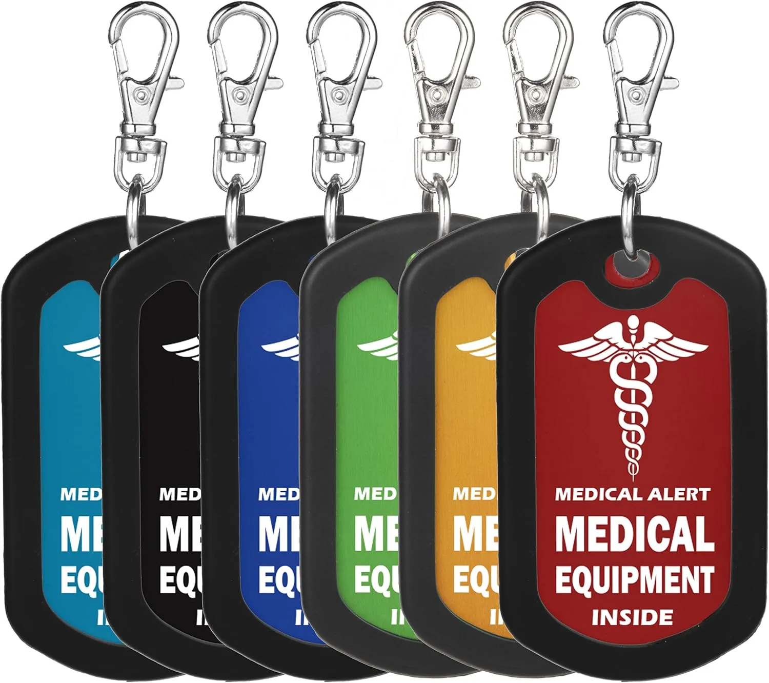 mnmoom Medical Equipment Luggage Tag Medical Alert Zipper Pull Bag Tag (2X Red)