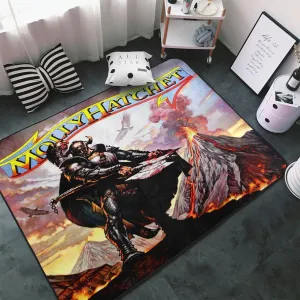 Molly Musics Hatchet Area Big Rugs Anti Slip Soft Floor Mat Rug for Bedroom Living Room Home Decor 60X39 inches